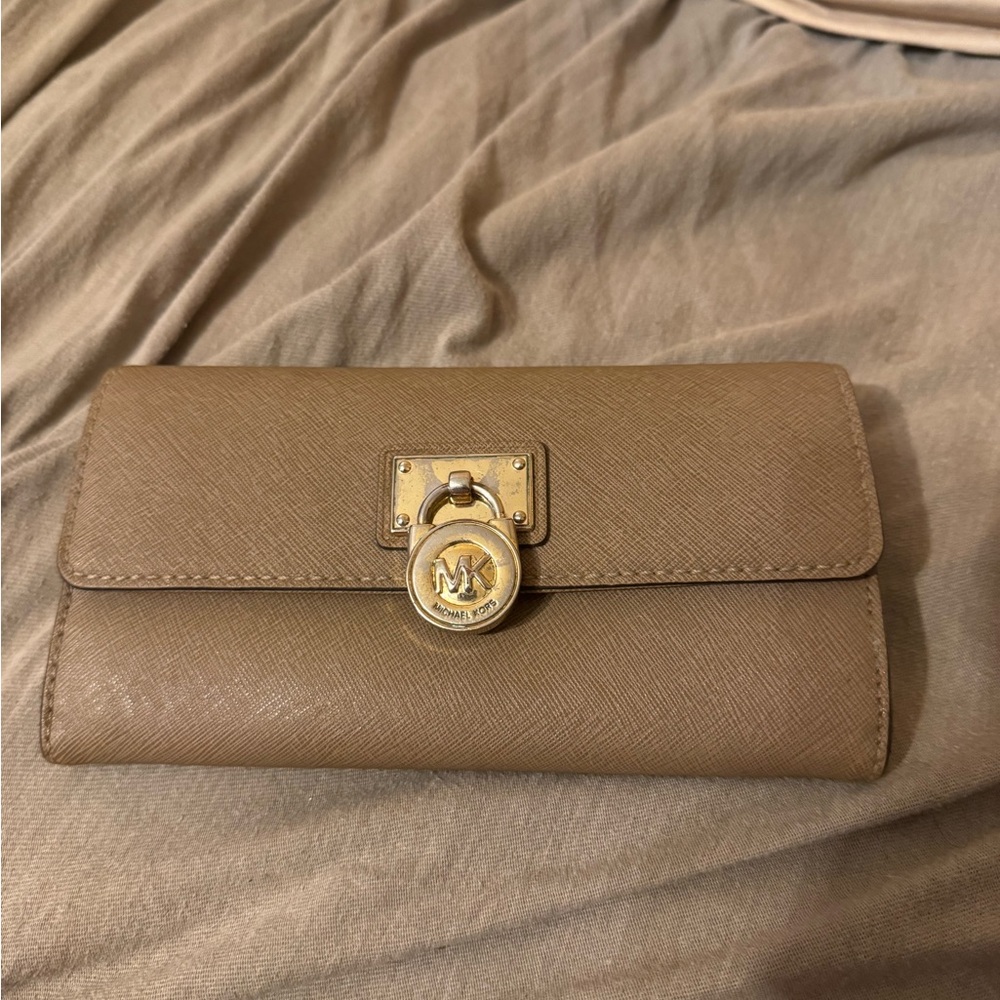 Michael Kors Tan Leather Clutch